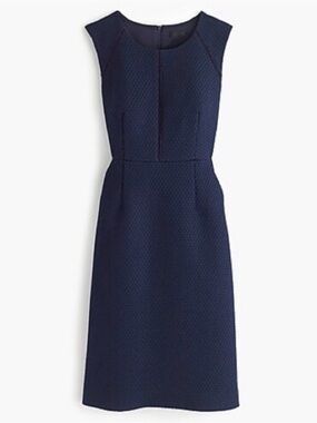 J.Crew Portfolio Dress in Navy Matelasse Size 2
